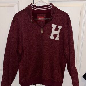 Women’s Maroon Harvard Half-Zip Sweater